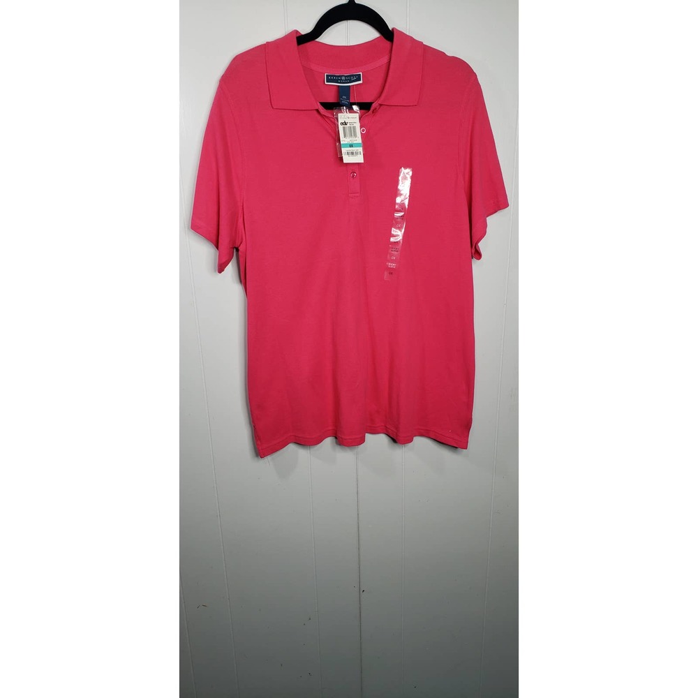 NWT Plus Size Pink Twist Polo Top Size 0x from Karen Scott Women